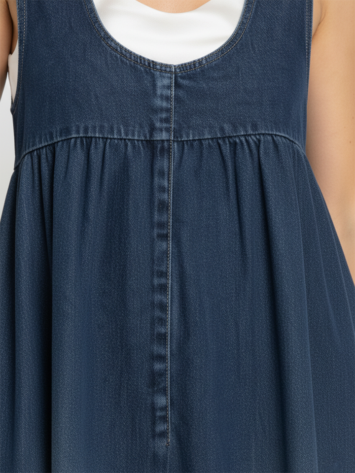 Karen | Vintage Denim Maximekko, Pehmeä ja Pestävä